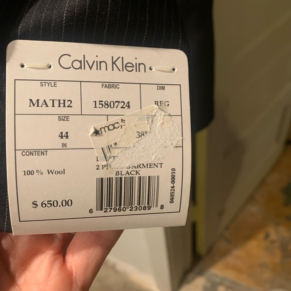 Calvin Klein slim fit 44R 38waist unfinished hem pants. New with tags. - Picture 3 of 4